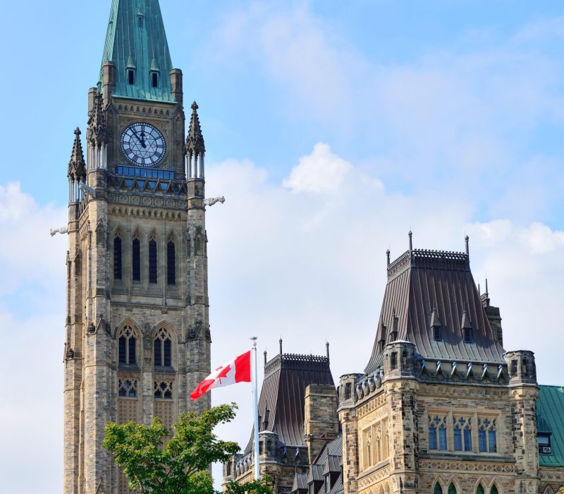 Parliament Hill building closeup in Ottawa, Canada